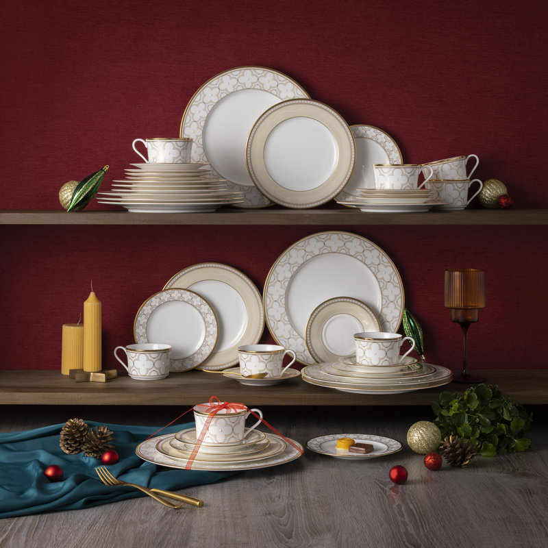 ノリタケ GOLDMERE 8枚 Noritake Trefolio Gold 40-Piece Dinnerware Set, Service for 8